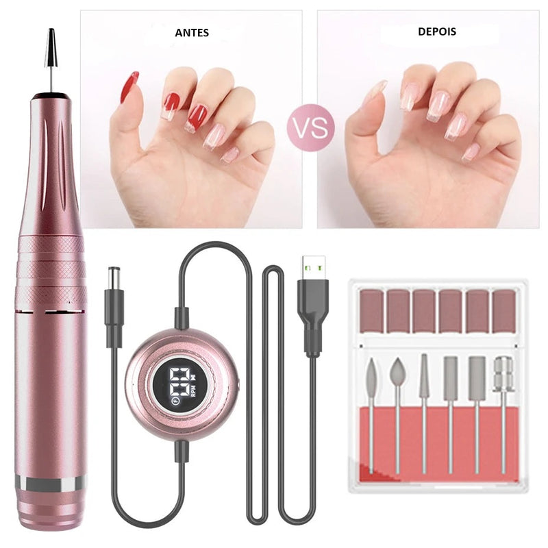 Kit Profissional de Manicure Elétrica 35000RPM USB