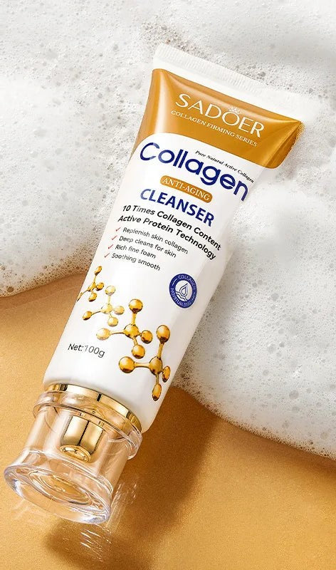 SADOER Collagen Facial Cleanser - Limpeza Profunda e Hidratação com Colágeno