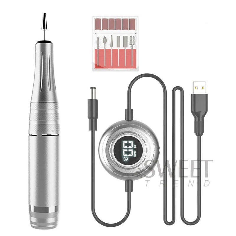 Kit Profissional de Manicure Elétrica 35000RPM USB